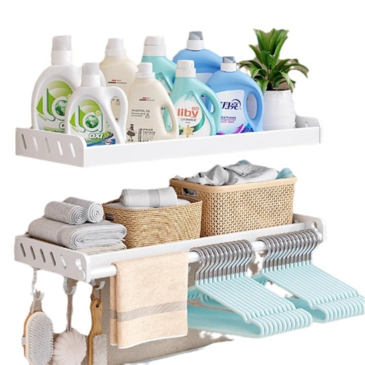 White balcony, washing machine rack above the laundry pool, no punching, wall hanging, living room, bedroom, flower storage shelf