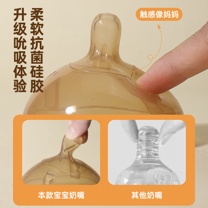 Factory direct sales are suitable for the same pacifier, baby weaning bottle accessories, wide-diameter silicone simulation pacifier.