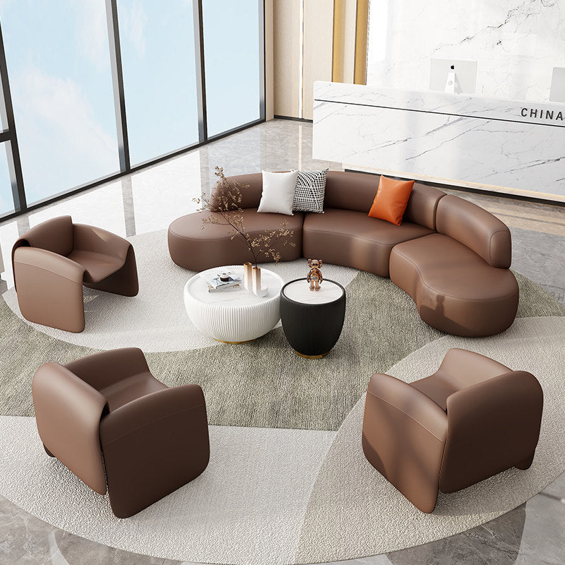 Nordic half-circle arc-shaped business sofa for office, negotiation, hotel, sales office, lobby, courtyard, rest area, and reception