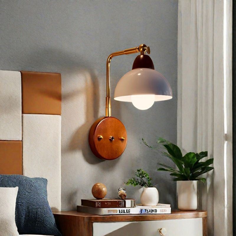 Cream bedroom bedside lamp wall lamp casual modern creative aisle living room background wall foldable study retro