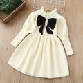 Girls' knit dress - new autumn/winter  collection - bow detail princess dress for baby girls