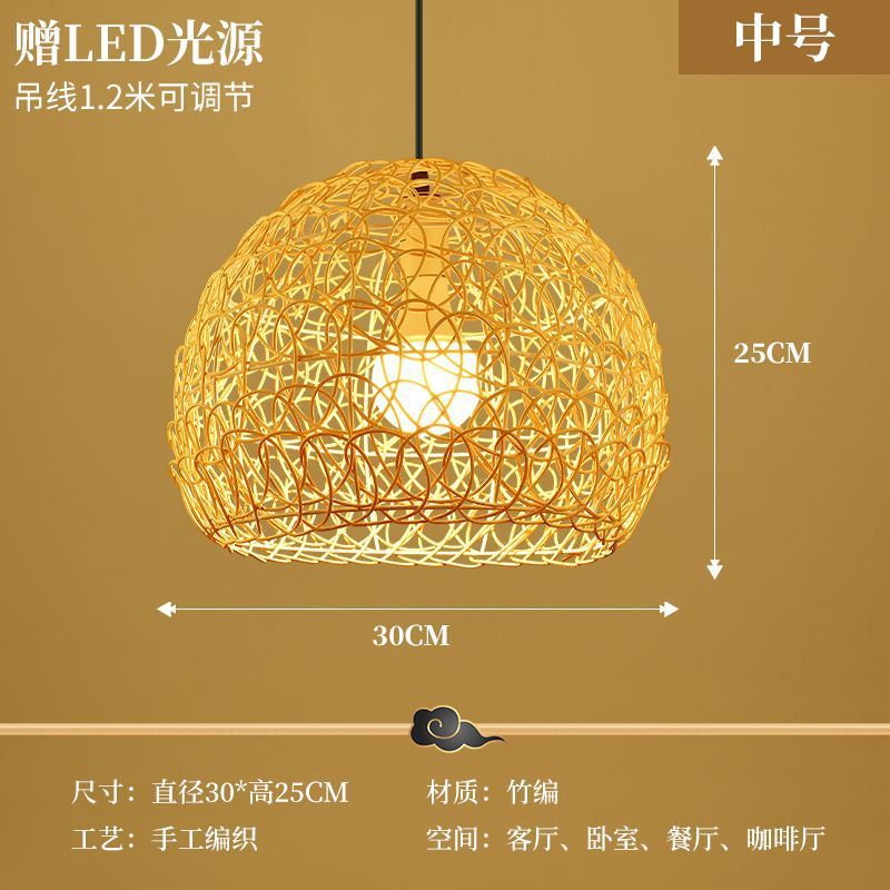 Straw hat chandelier southeast asian rattan creative bamboo art restaurant wedding store hotel b&b lampshade bamboo woven decorative chandelier