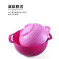 Baking tool combo set: creative rainbow measuring spoons & cups 10-piece set with multifunctional colander & flour sifter