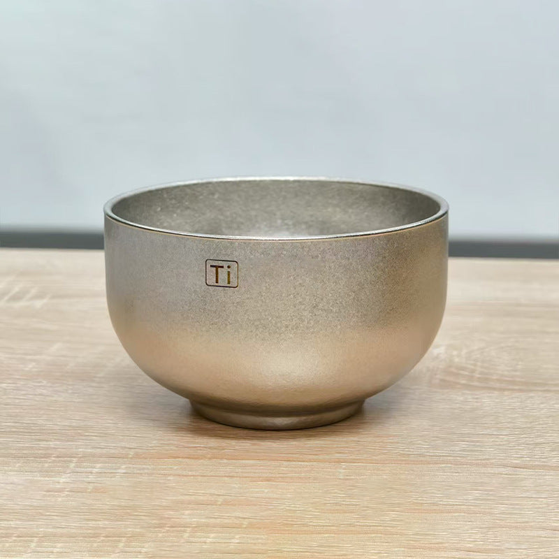 Premium pure titanium double-layer bowl - perfect for home, rice, kindergarten, and kids. durable, drop-resistant, and beautifully designed tableware