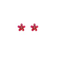 Colorful small flower exquisite ear bone nails for women, suitable for summer earrings, summer dopamine double ear piercing earrings