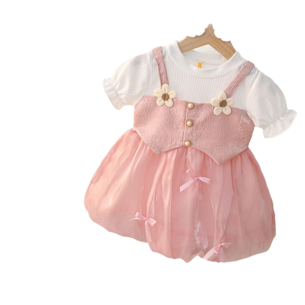 Girls' clothing: new  summer collection - baby & toddler princess dresses, stylish children's new chinese style short-sleeve dresses