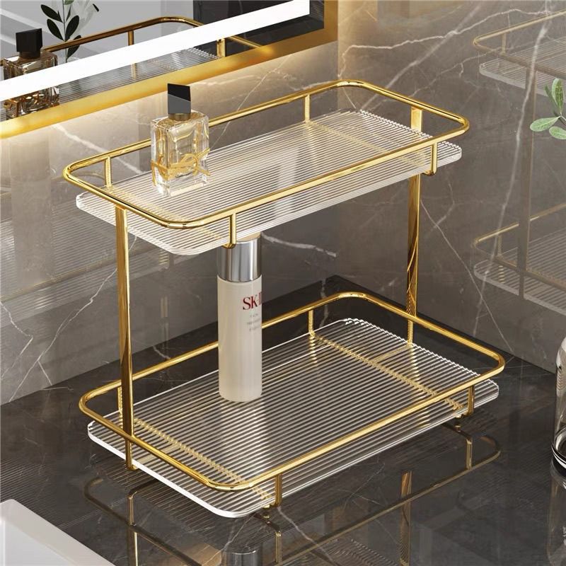 Light Luxury Cosmetics Shelf Cosmetics Storage Box Desktop Countertop Dressing Rack Skin Care Products Storage Box Storage Rack
