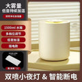 Small humidifier for home bedroom, high mist output, rechargeable dual-spray humidifier, office hydration, aromatherapy compatible