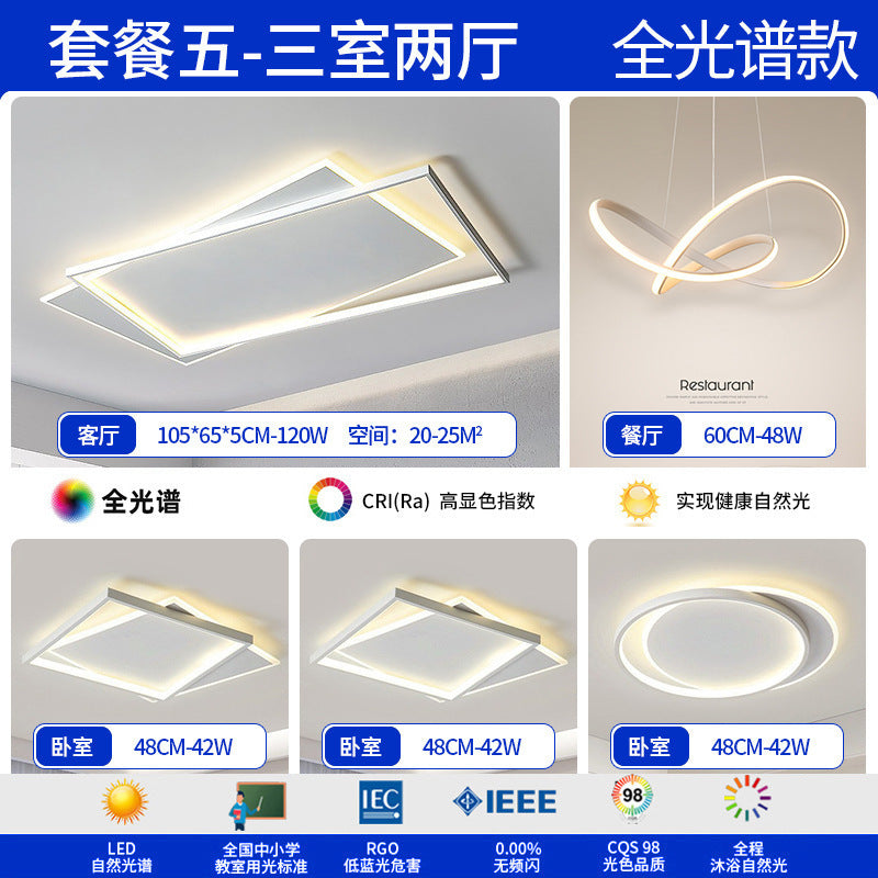 Living Room Light Main Light Minimalist Modern Simple Ceiling Light Atmospheric Zhongshan Lighting Whole House Package Combination 2025 New