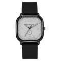 e-commerce square case personalized creative men's watch wholesale fashion retro silicone strap student quartz watch for men