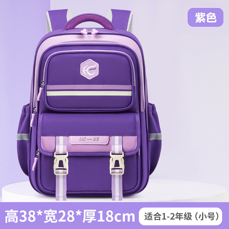 New british style elementary school backpack - large capacity, grades 1-6, boys & girls, lightweight, spine-protecting, wholesale