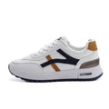 plus size women's shoes spring & fallnew arrival leather sneakers women's korean style flatscasual soft bottom running dad shoes