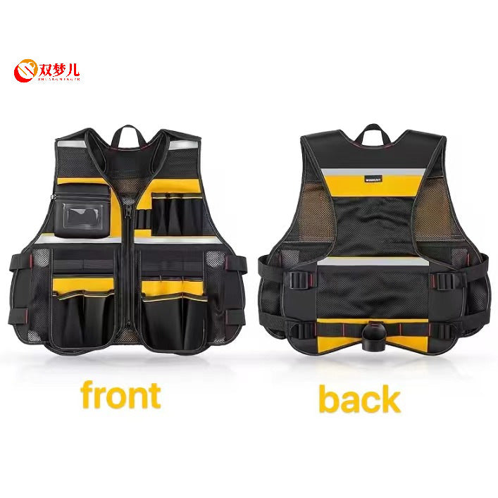 Custom vest tool kit Vest electrician woodworking hardware tool bag Labor insurance Repair work bag Storage