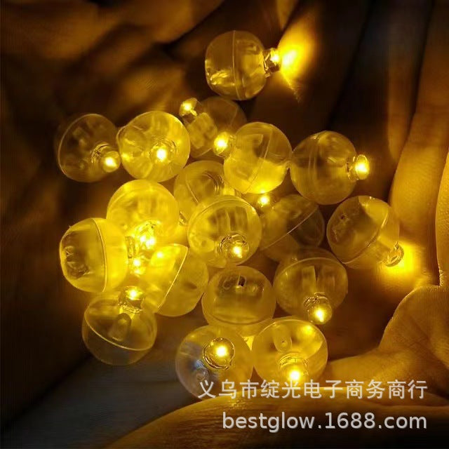Mini led luminous light headgear lighting light yellow flash warm white light small ball light accessories small wick