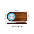 Scandinavianins solid wood creative breakfast tray cute cute cake dessert snack plate stylishclassy tea tray