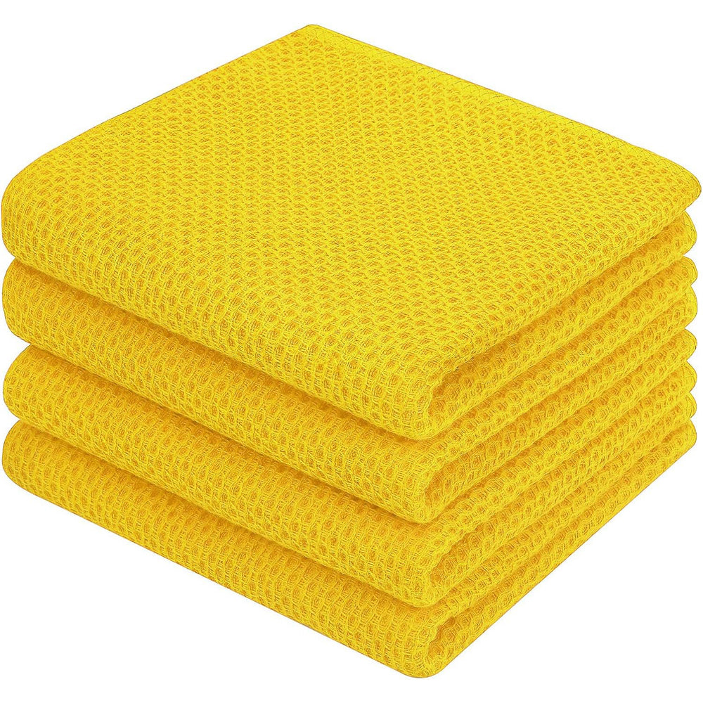 Pure cotton waffle honeycomb towel, soft and absorbent, available in various sizes, can be combined and packaged, with barcode, shipped cross-border