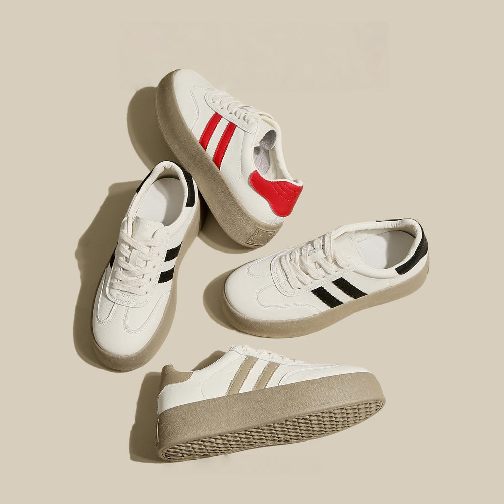 Best selling german training shoes breathable thick sole white women's shoes 2025autumnew arrivaleasiest for match women's casual sports board shoes