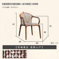 Designer villa hotel classy dining chair medieval solid wood fabric armrest back chair tea master chair tea chair
