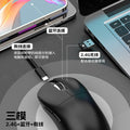 Dazzling silver fox h8 tri-mode bluetooth wireless mouse - gaming, desktop, laptop, lightweight, office & business