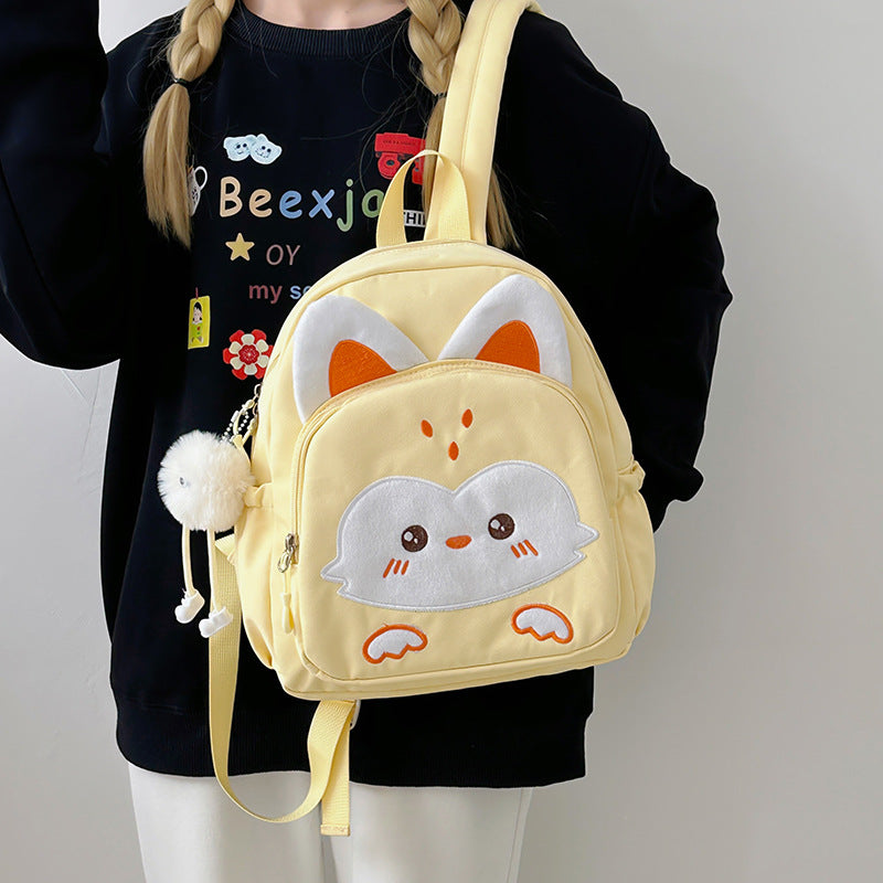 New cute cartoon kindergarten schoolbag cute baby small backpack contrasting colors children's travel research casual backpack