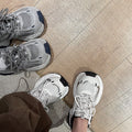 European style chunky platform monster dad shoes for women, 2026 new fashion versatile lightweight student casual athletic running shoes