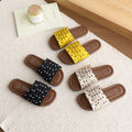 Vancahao ethnic style slippers for women outwearsummernew arrival one-strap sandals student flats one-strap sandals