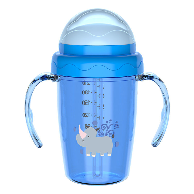 English boxed baby water cup baby learning drinking cup with handle direct drinking cup children's water cup anti-drop and leak-proof straw cup