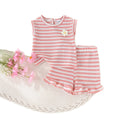 Baby clothing kids set children outfit pink short-sleeved t-shirt shortstwo-piece set