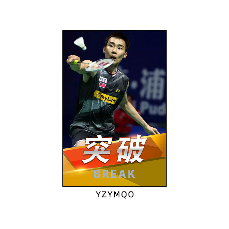 Badminton hall star poster mural Li Zongwei hanging painting ball sports stadium Lin Dan Chen Yufei decorative painting