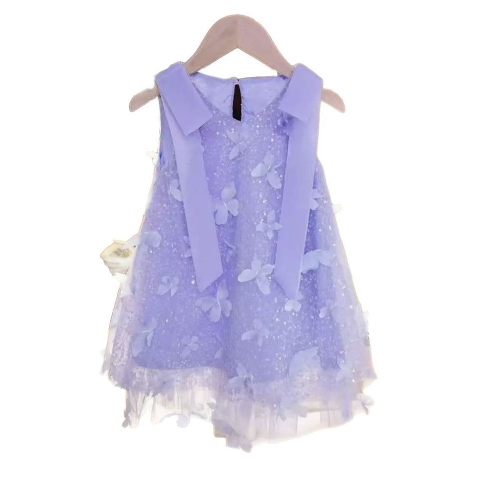 Girls' summer dress - new  fashionable sequin dress for kids, baby princess tulle skirt, trendy style