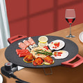 Korean style multifunctional electric grill pan, maifan stone bbq grill, round electric grill pan, steak frying pan, home use smokeless electric frying pan