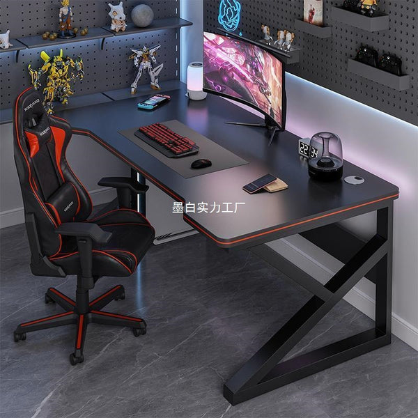Computer desk Desktop table Household new e-sports table with threading holes Reinforced thickened desk Rental house writing table