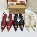 Mn2026 french retro metal women's skirt evening slip-on pointed toe high heel buckle women's shoes outwear
