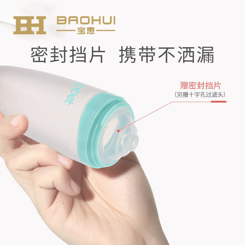 Baby squeeze rice paste spoon bottle baby feeder bite bag fruit food supplement oem customization