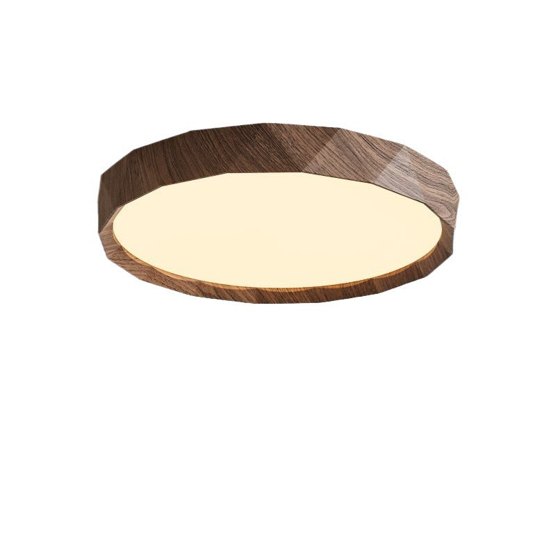 Walnut wood grain color ceiling light Japanese led eye protection bedroom light retro wabi sabi medieval style restaurant book room light