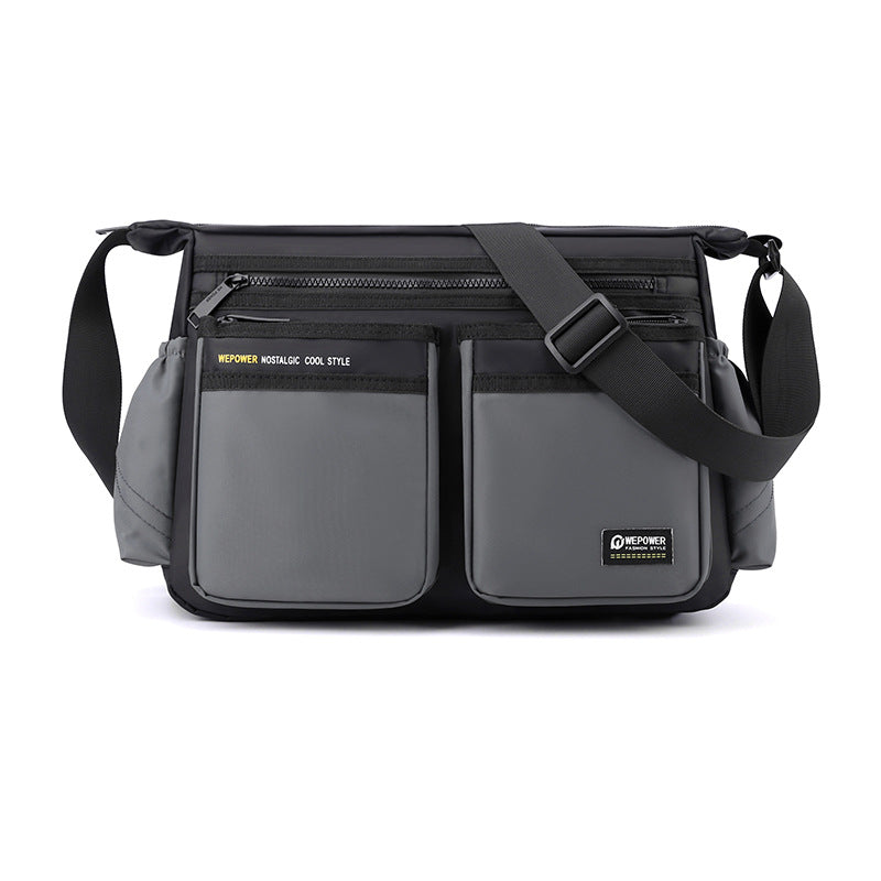 Cross-border new men's messenger bag outdoor sports shoulder bag large-capacity travel bag Oxford cloth men's bag messenger bag