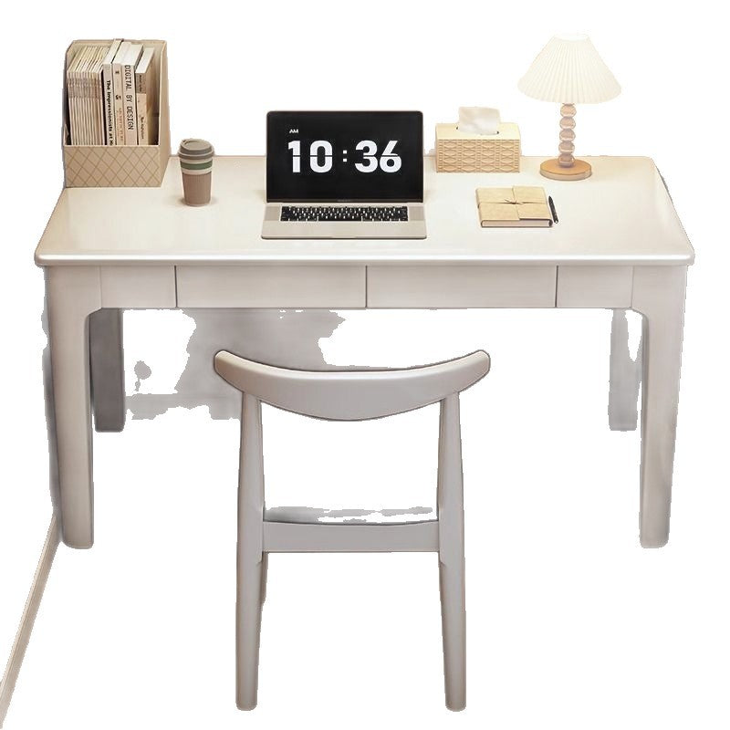 Solid wood desk - perfect for small spaces: bedside writing desk, bedroom study table, student desk, and adult computer desk