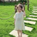 Chinese style girl's dress -  summer new arrival - short sleeve, stylish, slimming qipao dress
