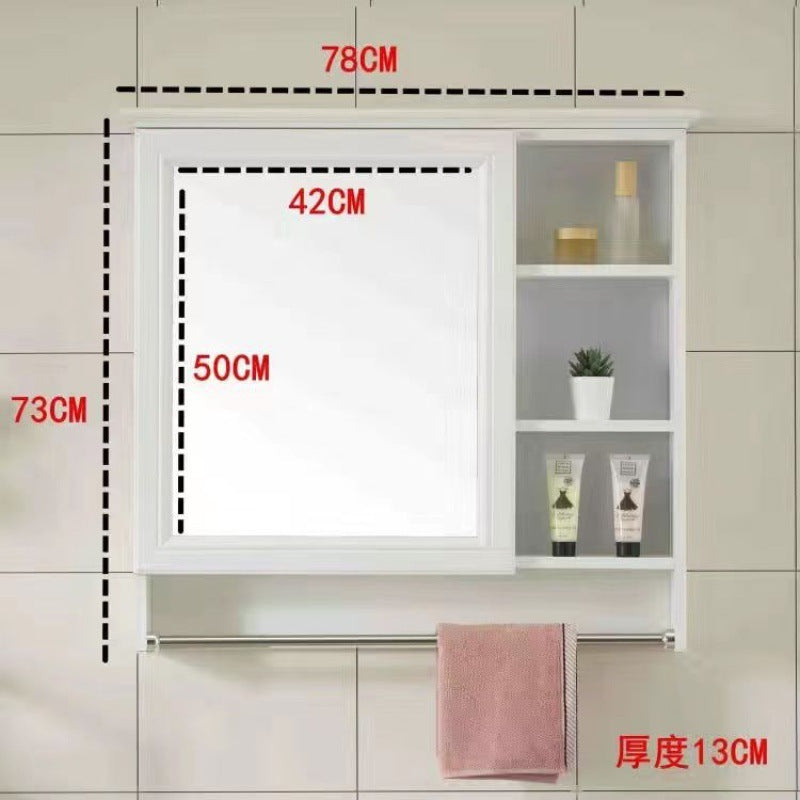 Bathroom Mirror Bathroom Wall-mounted Shelf Mirror Cabinet Bathroom Mirror Cabinet Bathroom Dressing Mirror Wall Mirror Box