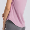 Factory direct summer new arrival: women's loose-fit brushed yoga short-sleeve top - breathable activewear for running and fitness (ds075)