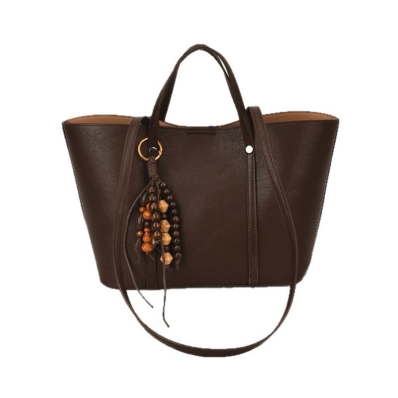 retro bag women's new arrivalfall and winter atmosphere large capacity bucket bag classy sense accessible luxury mother-in-law shoulder bag