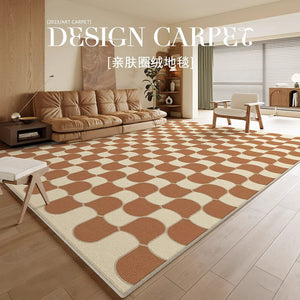 Carpet bedroom winter  new living room bedside blanket autumn and winter french style high-end floor mat thick large area full paving