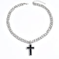 Cross pendant wholesale european and american cross-border dark necklace personalized punk diamond multi-layer combination chain clavicle chain