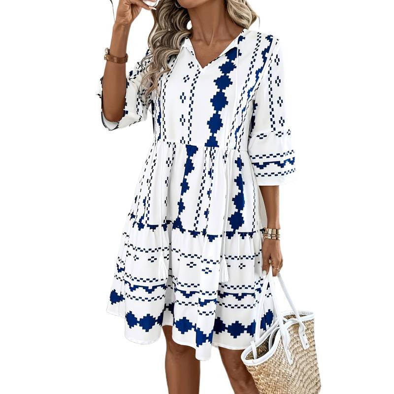 listing: new  women's original bohemian style printed dress