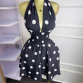 European and american cross-border women's fashion  summer new arrival polka dot sleeveless v-neck tie-back cutout waist short dress