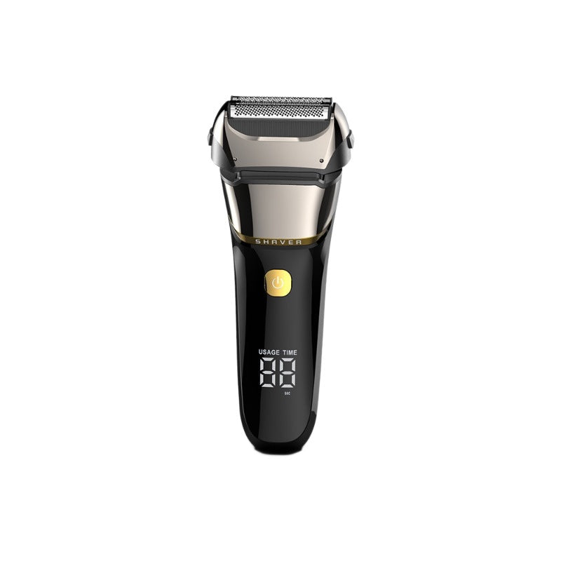 aluminum foil electric shaver, fully washable, digital display, fast charging, reciprocating shaving, wholesale