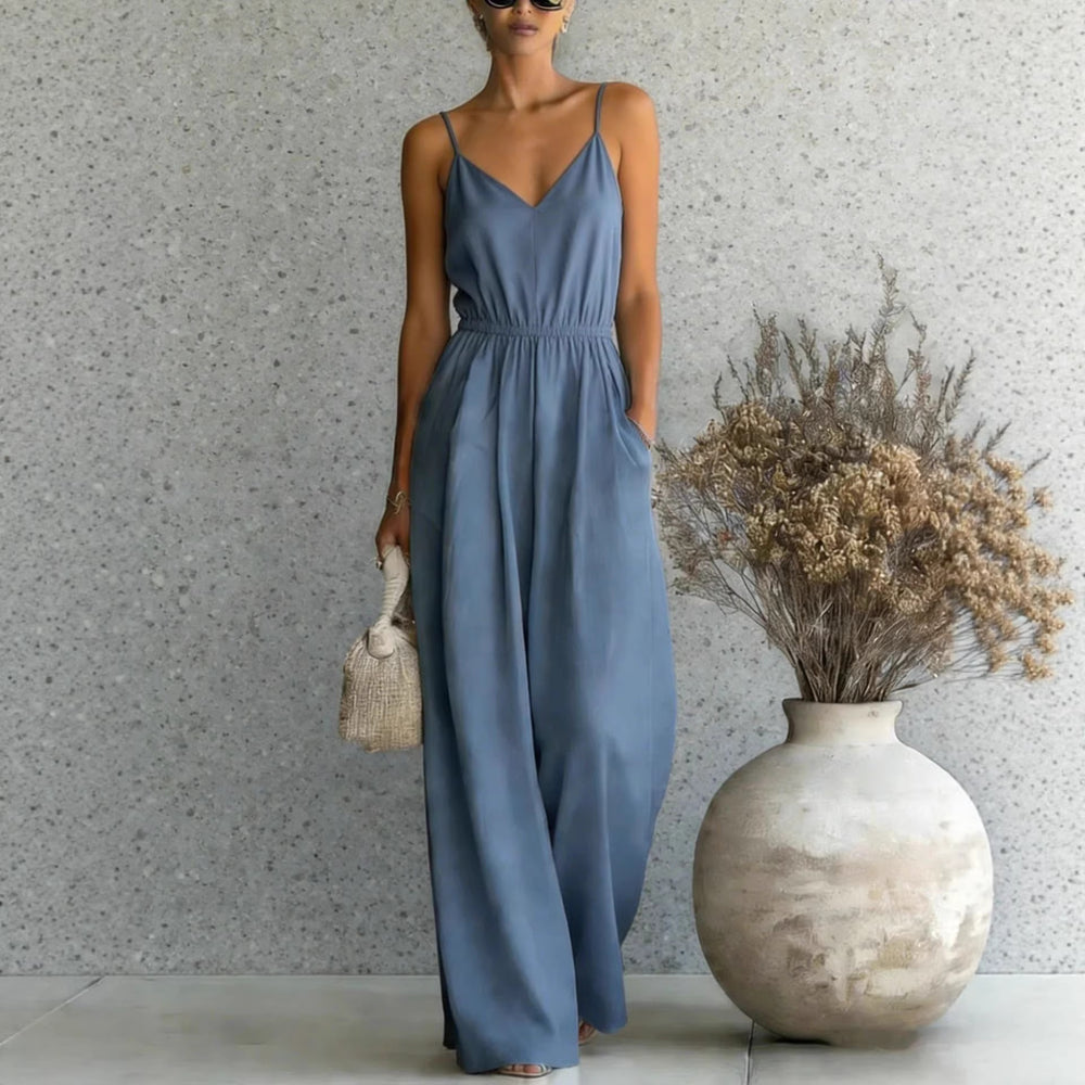 fashion cross-border hot style summer women's suspender one-piece casual wide-leg pants