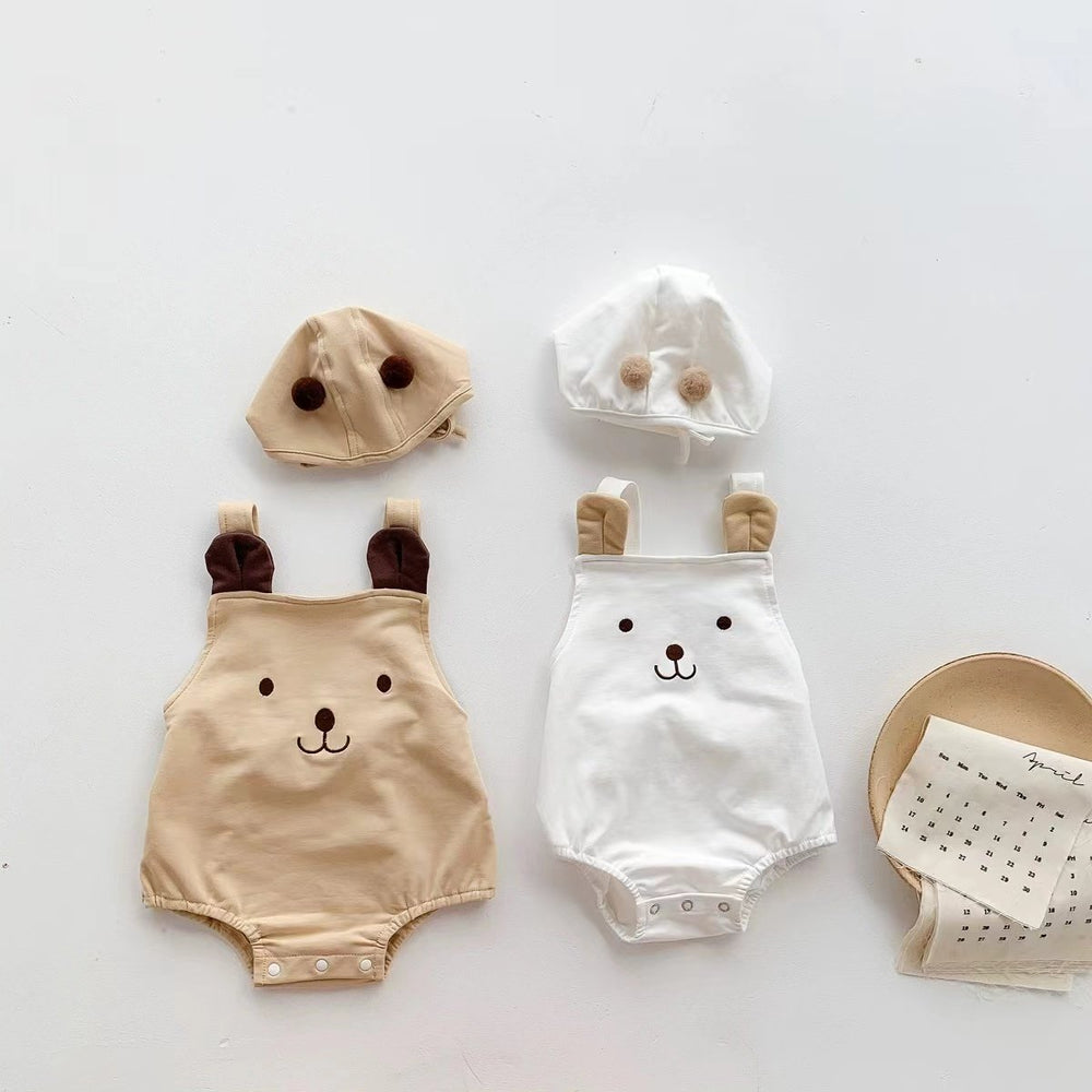 Infant summer sleeveless cute sling super cute triangle rompers fashionable cartoon outwear for male and female babies
