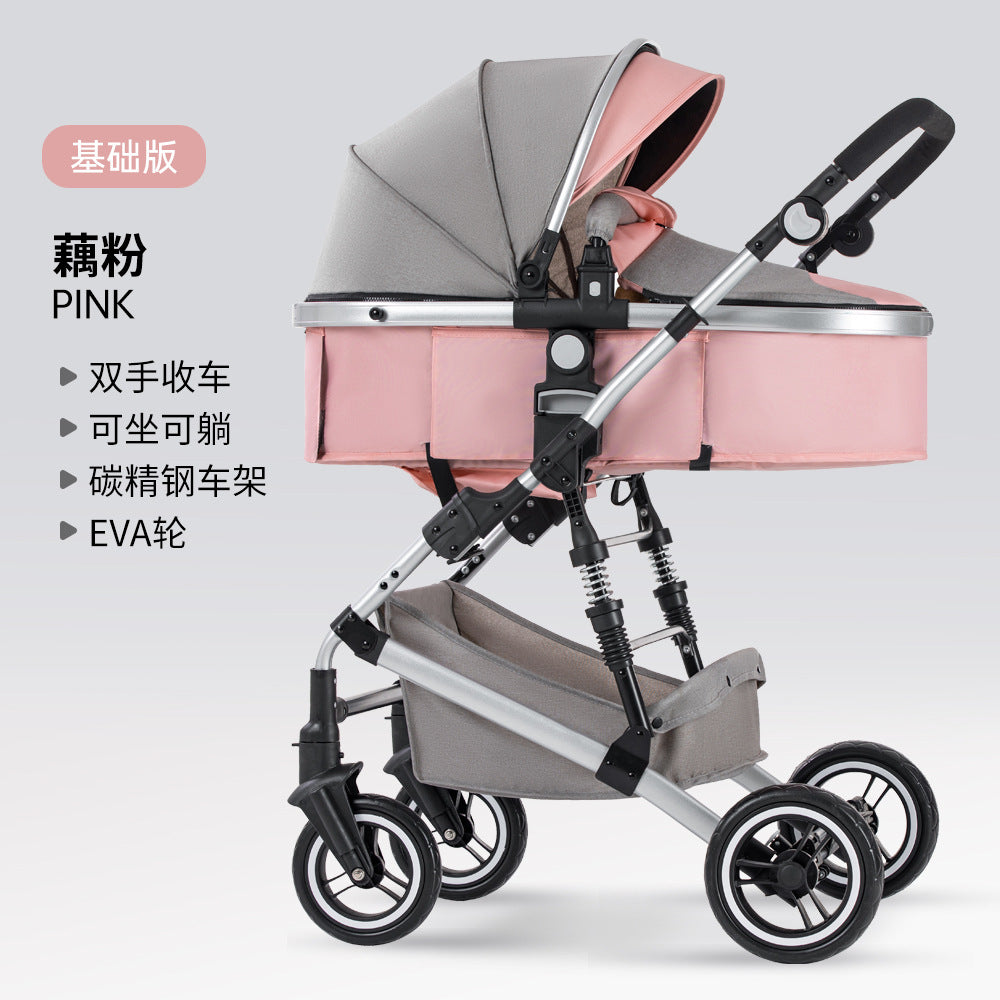 2026 new arrival: convertible baby stroller - lightweight, foldable, shock-absorbing pram for newborns and toddlers (0-3 years)