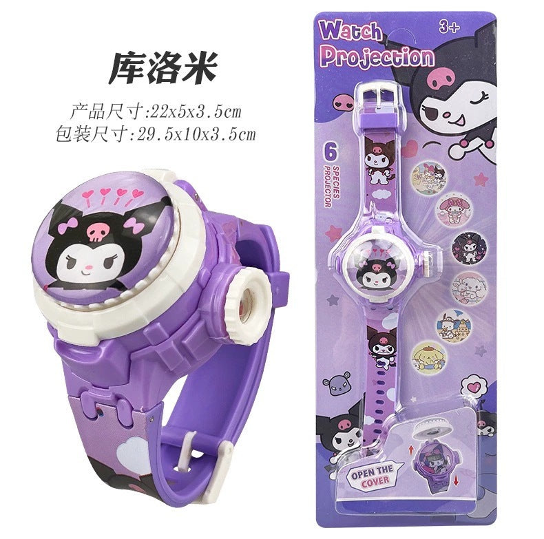 Tiktok live anime flip projector watch - avengers spider-man retractable electronic watch - kids' toy gift